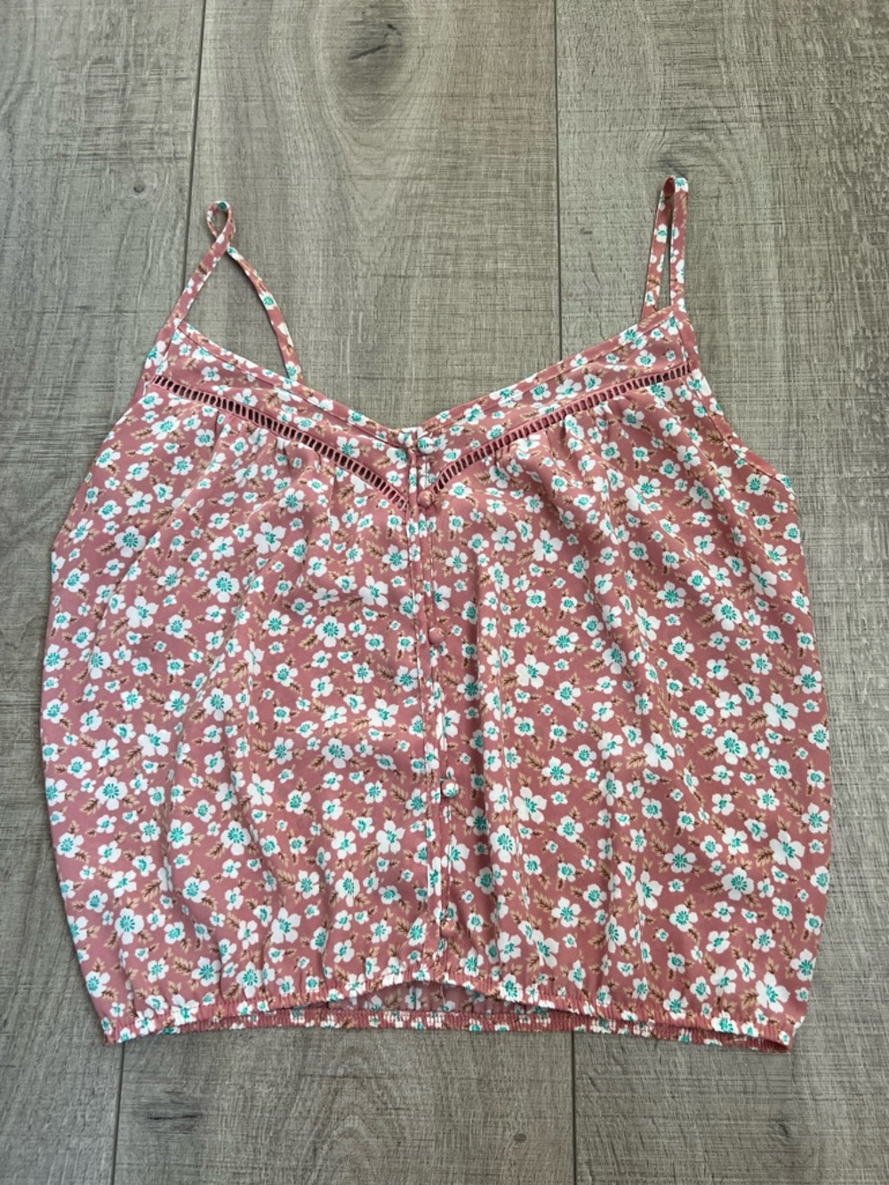 Sienna Sky Dusty Rose Floral Spaghetti Strap Camisole Size Small